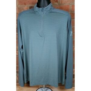 Swannies Sweater Mens Size XL Green Pullover 1/4 Zip Golf Shirt Firethorne CLT